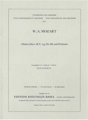 Mozart, Wolfgang Amadeus: Ombra felice  KV 255