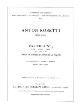 Rosetti, Antonio: Parthia Nr. 3 D-Dur Murray B2