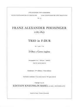 Pössinger, Franz Alexander: Trio für 2 Oboen und Englischhorn F-Dur