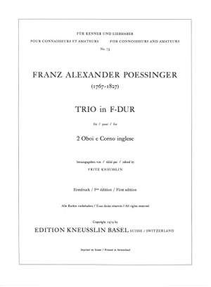 Pössinger, Franz Alexander: Trio für 2 Oboen und Englischhorn F-Dur