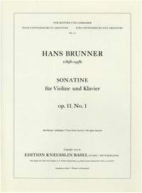 Brunner, Hans: Sonate für Violine  op. 11/1