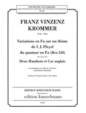 Krommer, Franz Vincenz: Variationen über ein Thema von I. J. Pleyel