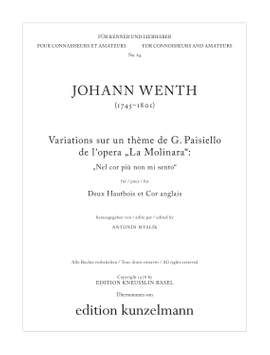 Wenth, Johann: Variationen über ein Thema von G. Paisiello über ''La Molinara''