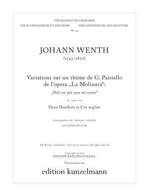 Wenth, Johann: Variationen über ein Thema von G. Paisiello über ''La Molinara''