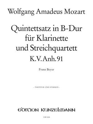 Mozart, Wolfgang Amadeus: Quintettsatz B-Dur KV Anhang 91