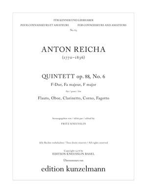 Reicha, Anton: Quintett op. 88/6 F-Dur