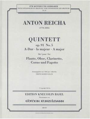 Reicha, Anton: Quintett op. 91/5 A-Dur