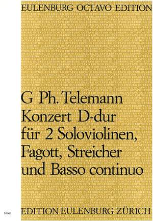 Telemann, Georg Philipp: Konzert für 2 Violinen, Fagott und Orchester D-Dur TWV 53:D4