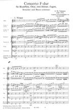 Telemann, Georg Philipp: Konzert für Blockflöte, Oboe, 2 Hörner, Fagott Streicher und Basso Continuo F-Dur TWV 54:F1 Product Image