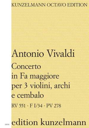 Vivaldi, Antonio: Konzert für 3 Violinen F-Dur PV 278