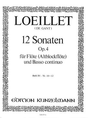 Loeillet, Jean-Baptiste de Gant: 12 Sonaten  op. 4/10-12