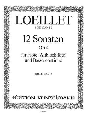 Loeillet, Jean-Baptiste de Gant: 12 Sonaten  op. 4/7-9
