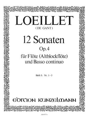 Loeillet, Jean-Baptiste de Gant: 12 Sonaten  op. 4/1-3