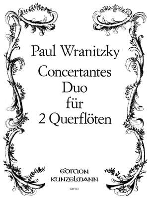 Wranitzky, Paul: Concertantes Duo für 2 Flöten  op. 33/2