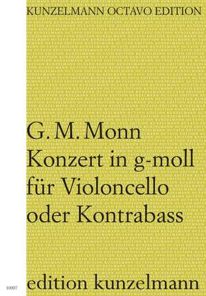 Monn, Georg Matthias: Konzert für Violoncello oder Kontrabass g-Moll