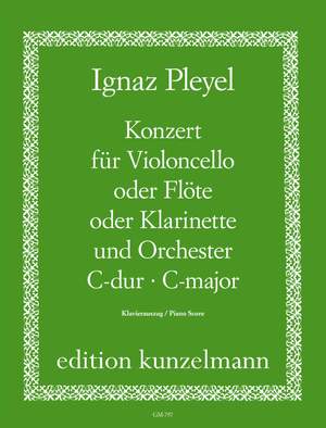 Pleyel, Ignaz Josef: Konzert für Violoncello (Fl/Klar) C-Dur