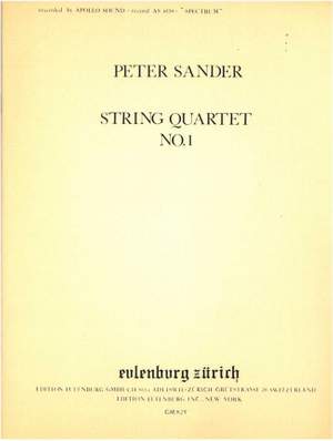 Sander, Peter: Streichquartett Nr.1