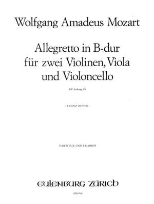 Mozart, Wolfgang Amadeus: Allegretto B-Dur KV Anhang 68
