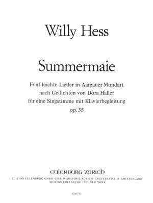 Hess, Willy: 5 leichte Lieder in Aargauer Mundart  op. 35