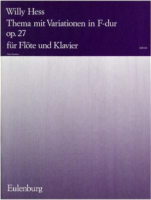 Hess, Willy: Thema mit Variationen F-Dur op. 27
