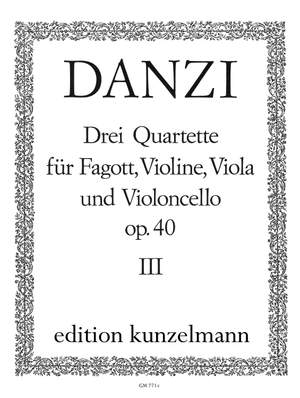 Danzi, Franz: 3 Quartette für Fagott, Violine, Viola und Violoncello  op. 40/3