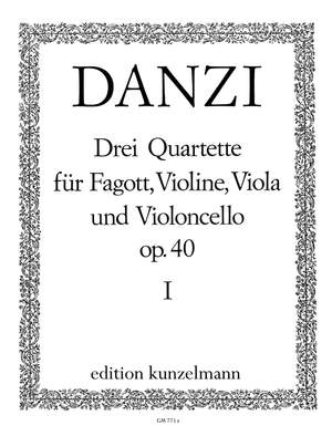 Danzi, Franz: 3 Quartette für Fagott, Violine, Viola und Violoncello  op. 40/1