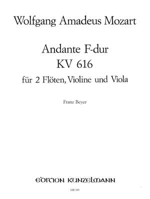 Mozart, Wolfgang Amadeus: Andante für 2 Flöten, Violine und Viola F-Dur