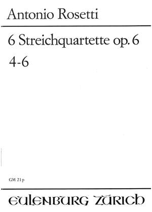 Rosetti, Antonio: Streichquartette 4-6  Murray D12-14