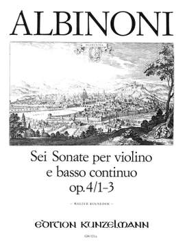 Albinoni, Tommaso: 6 Sonaten  op. 4/1-3