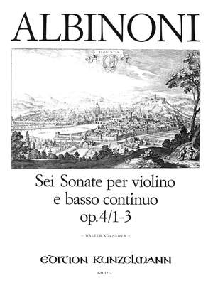 Albinoni, Tommaso: 6 Sonaten  op. 4/1-3