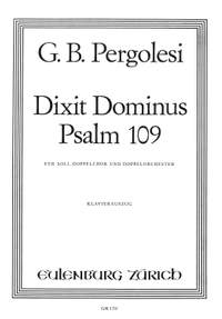 Pergolesi, Giovanni Battista: Dixit Dominus Psalm 109 für Soli, Doppelchor und Doppelorchester
