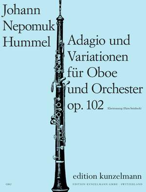 Hummel, Johann Nepomuk: Adagio und Variationen für Oboe  op. 102