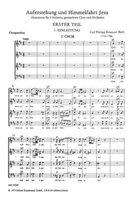 Bach, Carl Philipp Emanuel: Auferstehung und Himmelfahrt Jesu