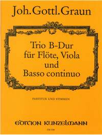 Graun, Johann Gottlieb: Trio für Flöte, Viola und Basso Continuo B-Dur
