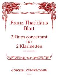 Blatt, Franz Thaddäus: 3 Duos concertant