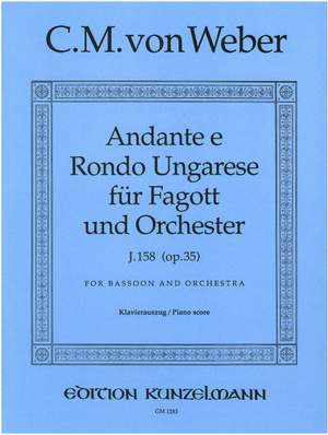 Weber Carl Maria Von Andante E Rondo Ungarese C Moll Op 35 J 158 Presto Sheet Music