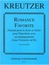 Kreutzer, Conradin: Romance Favoritefür Klavier mit Klarinetten-Begleitung ad lib.