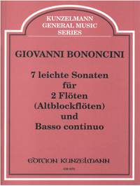 Bononcini, Giovanni: 7 leichte Sonaten für 2 Flöten und Basso Continuo