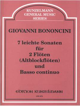Bononcini, Giovanni: 7 leichte Sonaten für 2 Flöten und Basso Continuo