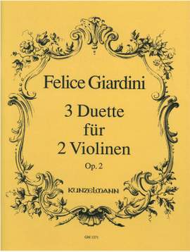 Giardini, Felice: 3 Duette für 2 Violinen  op. 2.