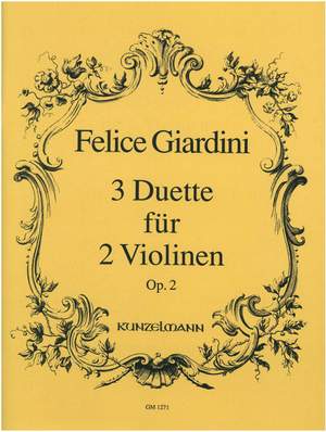 Giardini, Felice: 3 Duette für 2 Violinen  op. 2.