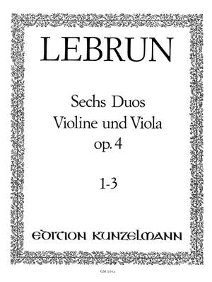 Lebrun, Ludwig August: 6 Duos  op. 4/1-3