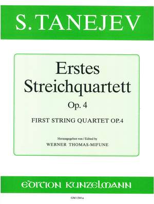 Tanejew, Sergej: Streichquartett Nr. 1  op. 4