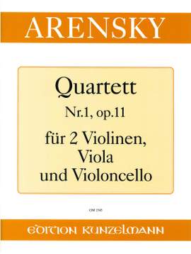 Arensky, Anton: Streichquartett Nr. 1  op. 11
