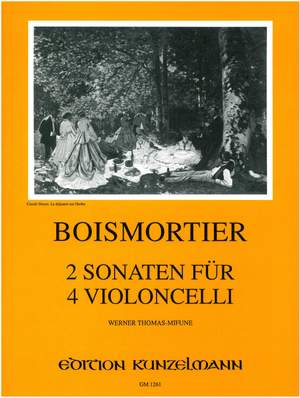 Boismortier, Joseph Bodin de: 2 Sonaten für 4 Violoncelli