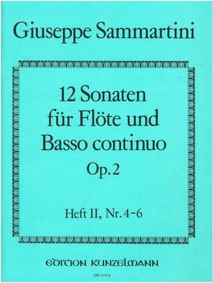 Sammartini, Giuseppe: 12 Sonaten für Flöte  op. 2/4-6