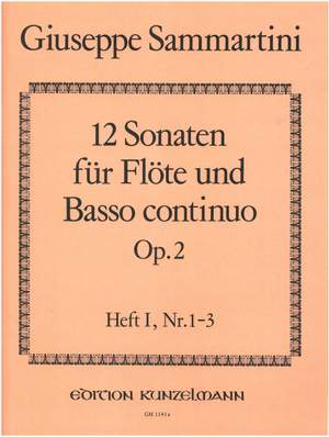 Sammartini, Giuseppe: 12 Sonaten für Flöte  op. 2/1-3