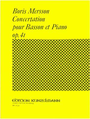 Mersson, Boris: Concertation pour Basson et Piano op. 41