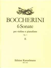 Boccherini, Luigi: 6 Sonaten für Violine und Klavier  op. 5/4-6
