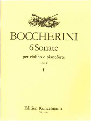 Boccherini, Luigi: 6 Sonaten für Violine und Klavier  op. 5/1-3